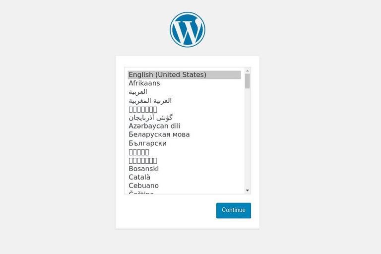 Image suggesting to select preferred language on WordPress