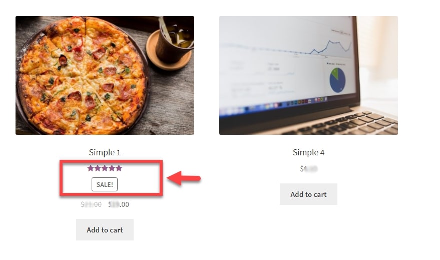 Image describing to remove sale and reviews to make product heights same